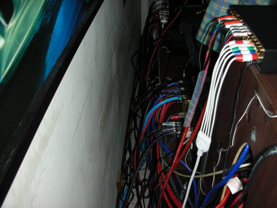 一堆線材，盡力使它整齊