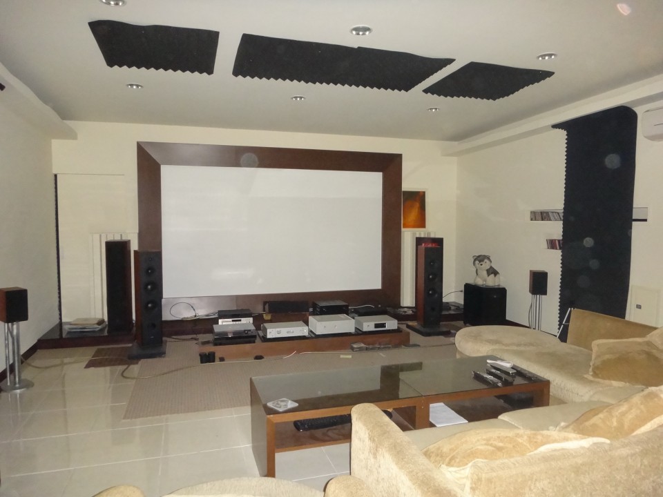 視廳室全景,150吋銀幕牆